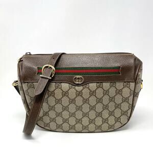 SOLD Gucci Vintage Supreme Web GG Monogram Shoulder Bag Crossbody PVC Leather